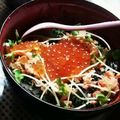 しょむさん's cooksnap of when they made ☆簡単☆ゴージャスいくらシャケ丼.