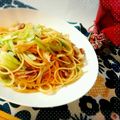 ＊アベリ＊'s cooksnap of when they made キャベツとマイタケのスパゲッティ.