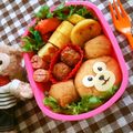 taruto77's cooksnap of when they made ダッフィー☆いなりキャラ弁.