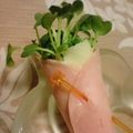 たもたん's cooksnap of when they made かいわれツナのハムチー巻き巻き♪.