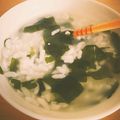 日々楽々's cooksnap of when they made 朝食にもダイエットにも♡簡単 わかめ粥.