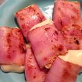 ムーヒツジ's cooksnap of when they made 巻いて焼くだけ！チーズのベーコン巻き.