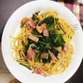 ゆーきち！'s cooksnap of when they made ほうれん草とベーコンのパスタ.