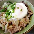 koara☺'s cooksnap of when they made 温泉卵のせネギ牛丼❤️.