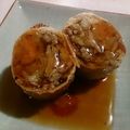 yokotany's cooksnap of when they made 白菜と鶏ひき肉の薄揚げ包み。.
