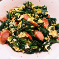 あきにゃんだ's cooksnap of when they made ほうれん草とウインナーの卵炒め.