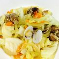 maruami's cooksnap of when they made 春キャベツ◉あさりの酒蒸し◉新玉ねぎ.