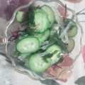 ちぃママ☆ミ's cooksnap of when they made 胡瓜と海草の梅酢和え.