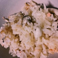 ibukeny's cooksnap of when they made ルクルーゼで！エリンギと鮭の炊込みご飯.