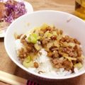 なぎさ▽▲'s cooksnap of when they made 挽肉と炒めてボリューム納豆ご飯丼.