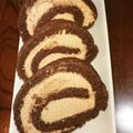 maumamma's cooksnap of when they made ふわふわチョコシフォンロールケーキ♪.