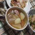 よちりん's cooksnap of when they made じゃがいも大根ウインナーのほっこりスープ.
