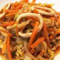 あっキーママ's cooksnap of when they made 〝■イカと白菜のピリ辛炒め■〟.