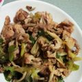 るんちゃそ's cooksnap of when they made 糖質制限♪豚肉とﾈｷﾞの醤油炒め★.