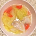 クック船長見習い's cooksnap of when they made 【残り物】餃子の残りで中華スープ.