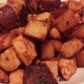dokudanjou's cooksnap of when they made サツマイモと鶏胸肉の豆板醤炒め.
