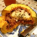 tarorine's cooksnap of when they made ハロウィン☆かぼちゃの肉詰めオーブン焼き.