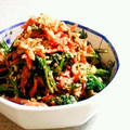 yum K1's cooksnap of when they made ほうれん草・人参のくるみ和え♪.