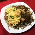 mameneko3's cooksnap of when they made 瓦そば風☆焼き茶そば.