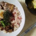 food town's cooksnap of when they made 紅の豚丼★スープセット.