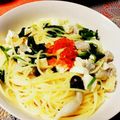 Mocci。's cooksnap of when they made 数の子inほうれん草のミルクスープパスタ.