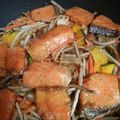harryj's cooksnap of when they made 秋鮭で・揚げない鮭南蛮漬けごぼう入り.