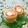 赤い電話's cooksnap of when they made お弁当のおかずに★くるくるチーベーちくわ.