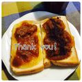 ＢＵＴＴＯＮ3's cooksnap of when they made かぼちゃの煮物で☆２つのトースト.