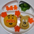 クックSTKTBJ☆'s cooksnap of when they made 祝1歳！アンパンマンのお祝いプレート.