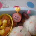 abumix's cooksnap of when they made おべんとウィンナー☆（キャラ弁）.