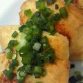 e8happy's cooksnap of when they made 鶏挽き肉の油揚げ詰め焼き.