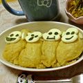 ゆけり３兄弟's cooksnap of when they made 干支キャラ弁☆申年編☆お猿いなり寿司.