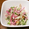 ぽんずー's cooksnap of when they made 大根、水菜、ちくわのマヨサラダ.