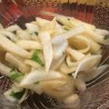 morio28's cooksnap of when they made 大根と大葉の胡麻ポン酢和え♪.