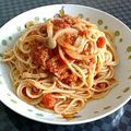 ノンモイ's cooksnap of when they made トマトとツナのパパッとパスタ♡.