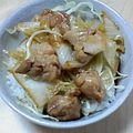 かんぽこ's cooksnap of when they made ひとりご飯で♪鶏と白菜丼.