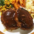 ぺポ☆'s cooksnap of when they made きんぴらをリメイク！チーズinハンバーグ.