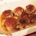 黒めんぼう's cooksnap of when they made マッシュルームの肉詰めチーズ焼き☆.