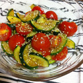 もかしゅん's cooksnap of when they made ズッキーニとプチトマトのゴマ炒め☆.