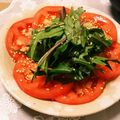 あーもこ's cooksnap of when they made ゴマ香る♪トマトと水菜のサラダ.