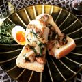 ♡空美♡'s cooksnap of when they made 簡単朝食✿焼鳥缶で照焼きチキンのトースト.