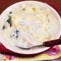 しおりんりく's cooksnap of when they made 簡単☆お餅のミルクグラタンスープ☆.