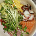 ぁいマァ's cooksnap of when they made ごまダレ海鮮丼♪新鮮なお刺身を使って。.