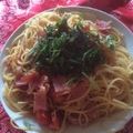 りるみな's cooksnap of when they made トマトと大葉の和風パスタ♪.