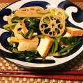 tarisman☆'s cooksnap of when they made 簡単♡小松菜と厚揚げ 蓮根のさっと炒め.