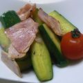 himenotti's cooksnap of when they made きゅうりとベーコンだけ.
