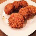 jamido's cooksnap of when they made だれでも簡単！元祖メンチカツ.
