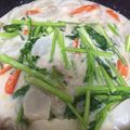 まみ0414's cooksnap of when they made かぶのミルク煮☆かぶの葉も一緒にね.
