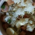 ma___111's cooksnap of when they made 焼き肉のたれチーズウインナーおにぎり.