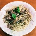 あゆはと's cooksnap of when they made 再現★豚肉とエリンギのゴマパスタ.